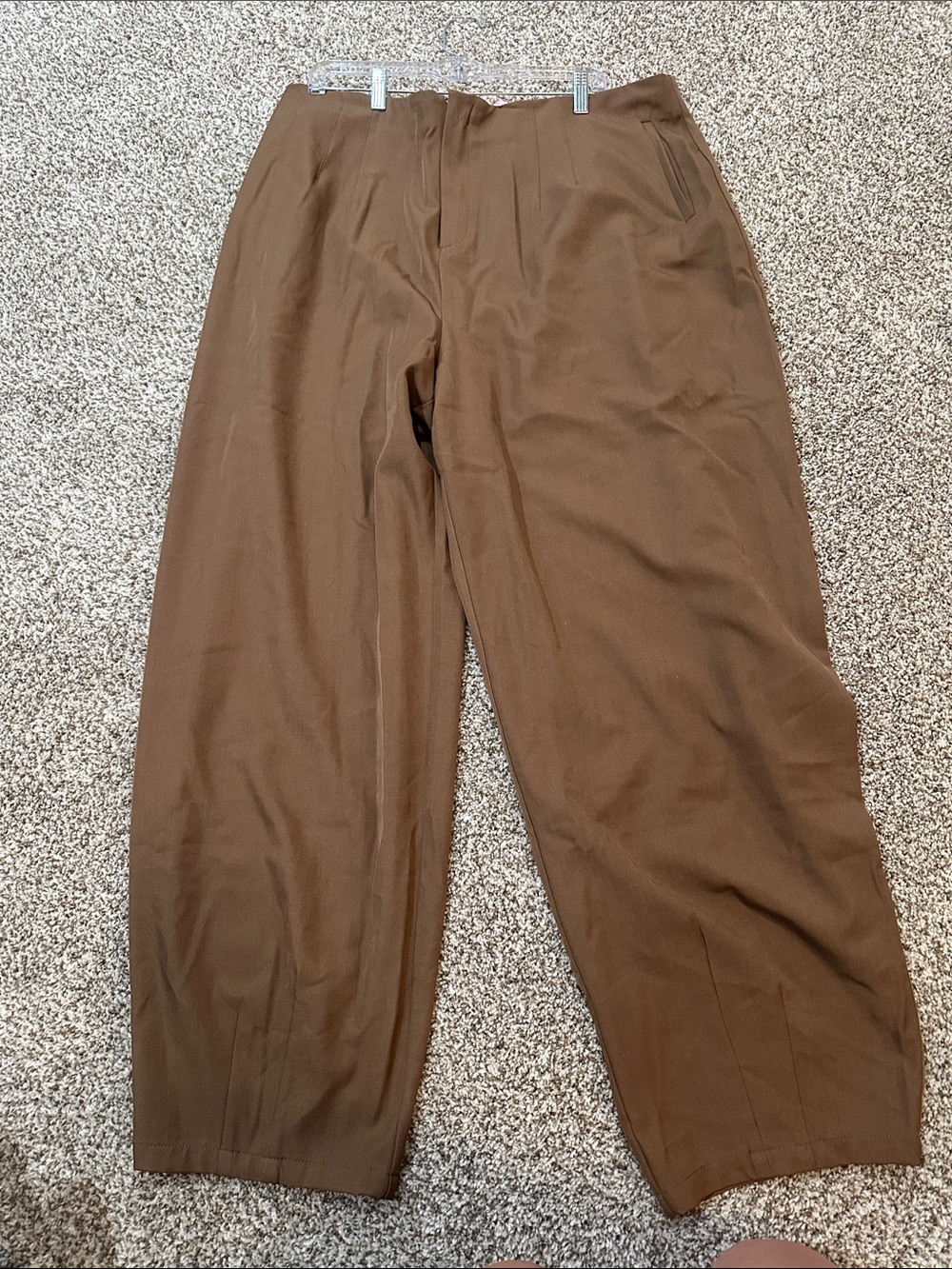 women’s Brown Relaxed Fit Dress Pants